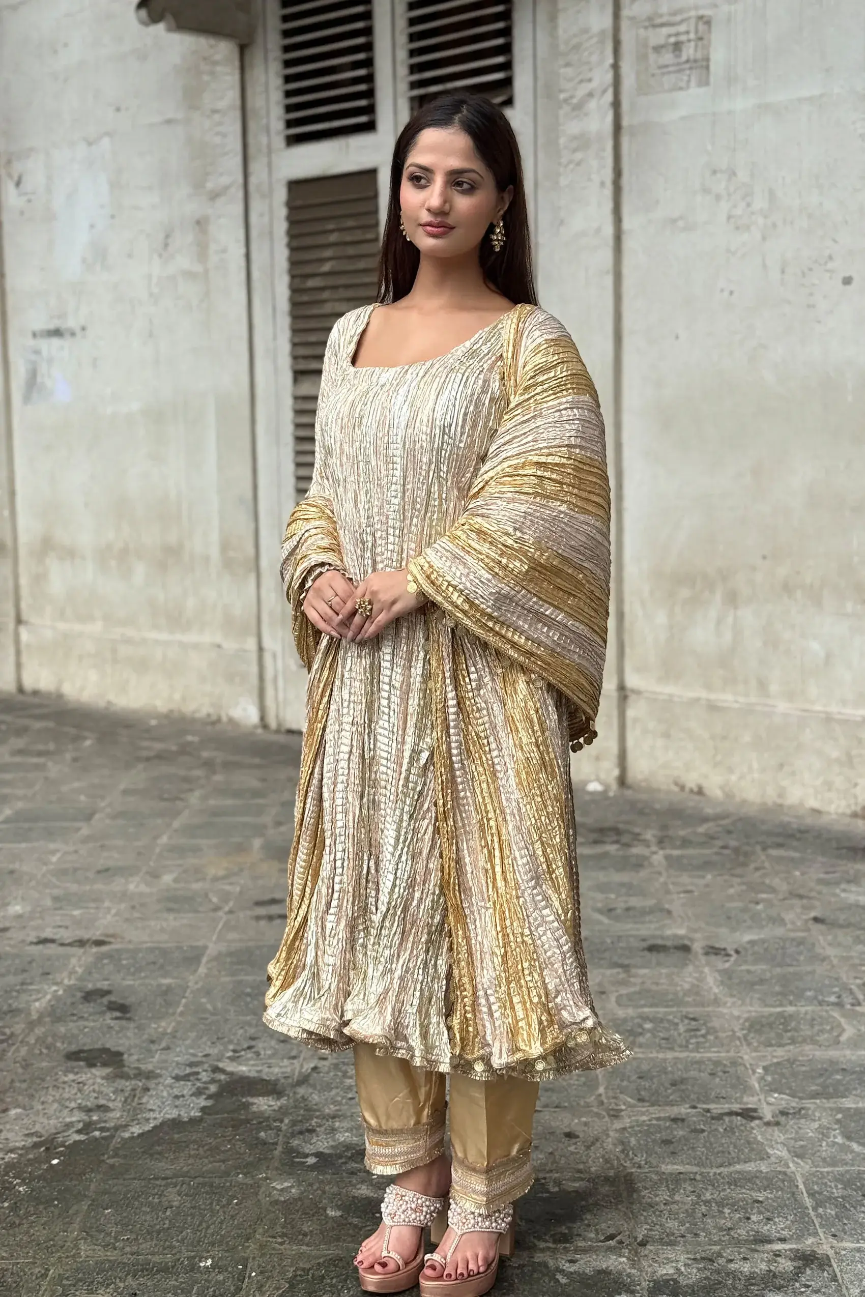 Shades of gold Kurta salwar set